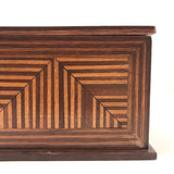 Stunning Antique Walnut and Maple Inlay Box