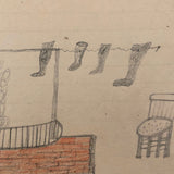 Elmer S. Hill, Haydenville MA, 1887 Christmas Eve Drawing