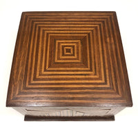 Stunning Antique Walnut and Maple Inlay Box