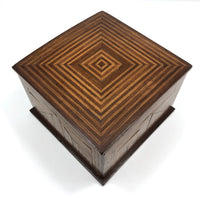 Stunning Antique Walnut and Maple Inlay Box