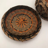 Fancy Penobscot Sweetgrass and Ash Splint Basket with Curlicue Braiding