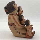 Sculpture of Storyteller Woman with Three Children by Jemez, New Mexico Native American Artist Emily Fragua-Tsosie
