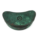 Metal Bait Box with Beautifully Aged Green Paint