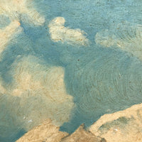 White Mountains Blue Sky Landscape, Oil on Board