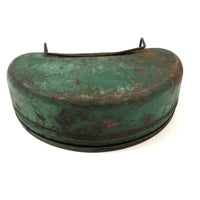 Metal Bait Box with Beautifully Aged Green Paint