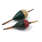 Lovely Old Pair of Painted Fishing Floats
