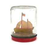 1953 Ship in a Jar with American Flag