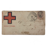 1865 Civil War 6th Corps 1st Division Cover with Red Cross and Target (or Snake?) Cancel