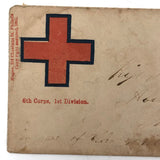 1865 Civil War 6th Corps 1st Division Cover with Red Cross and Target (or Snake?) Cancel