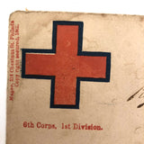 1865 Civil War 6th Corps 1st Division Cover with Red Cross and Target (or Snake?) Cancel