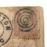 1865 Civil War 6th Corps 1st Division Cover with Red Cross and Target (or Snake?) Cancel