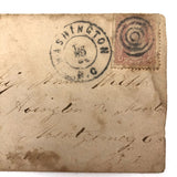 1865 Civil War 6th Corps 1st Division Cover with Red Cross and Target (or Snake?) Cancel