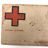 1865 Civil War 6th Corps 1st Division Cover with Red Cross and Target (or Snake?) Cancel
