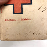 1865 Civil War 6th Corps 1st Division Cover with Red Cross and Target (or Snake?) Cancel