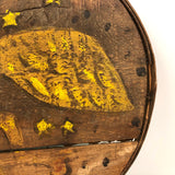 Wonderful American Folk Art Eagle Painting on French Wooden Box Lid, Presumed Civil War Era