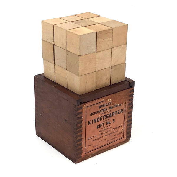 Milton Bradley Froebel Kindergarten Blocks: Gift 5, c. 1900, 25 Block Set