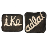 Ike and Adlai, C. 1950s Folk Art (Vote with Your Butts!) Ashtrays