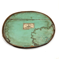 Wonderful American Folk Art Eagle Painting on French Wooden Box Lid, Presumed Civil War Era