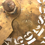 Another Beautiful Antique Brass Stencil Wheel, Allen Bros., 1868-1871 Patent