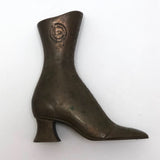 Brass Victorian Style United Shoe Manufacturing Co. Boot Paperweight
