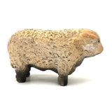 C. 1940s Chalkware Hereford Bull Still Bank with Great Fur and Face