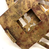 Allen Brothers c. 1871 Beautiful Large Brass Stencil Wheel
