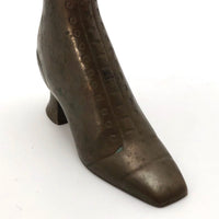 Brass Victorian Style United Shoe Manufacturing Co. Boot Paperweight