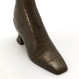 Brass Victorian Style United Shoe Manufacturing Co. Boot Paperweight
