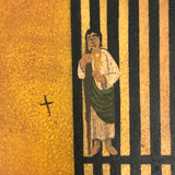 1968 Prison Cell Ex Voto Retablo, Thanks to San Juditas Tadeo (Jude the Apostle)