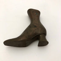 Brass Victorian Style United Shoe Manufacturing Co. Boot Paperweight