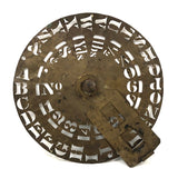 Another Beautiful Antique Brass Stencil Wheel, Allen Bros., 1868-1871 Patent