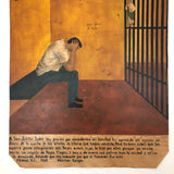 1968 Prison Cell Ex Voto Retablo, Thanks to San Juditas Tadeo (Jude the Apostle)