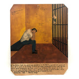 1968 Prison Cell Ex Voto Retablo, Thanks to San Juditas Tadeo (Jude the Apostle)