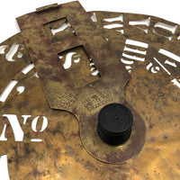 Allen Brothers c. 1871 Beautiful Large Brass Stencil Wheel