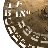 Another Beautiful Antique Brass Stencil Wheel, Allen Bros., 1868-1871 Patent