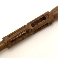 Antique Turned and Carved Dip Pen with Hand-Shaped End and Nib