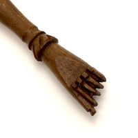 Antique Turned and Carved Dip Pen with Hand-Shaped End and Nib