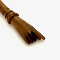 Antique Turned and Carved Dip Pen with Hand-Shaped End and Nib