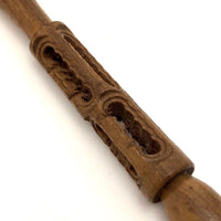 Antique Turned and Carved Dip Pen with Hand-Shaped End and Nib