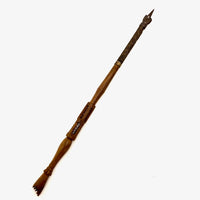 Antique Turned and Carved Dip Pen with Hand-Shaped End and Nib
