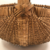 Brown Painted Antique Splint Buttocks Basket