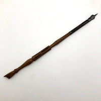 Antique Turned and Carved Dip Pen with Hand-Shaped End and Nib