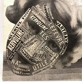 French Car and Motor Oil Collage with Woman's Face (Presumed c. 1930)