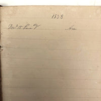 1838 Blank Ledger with Hand-Marbled Cover and Leather Spine