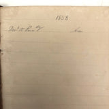 1838 Blank Ledger with Hand-Marbled Cover and Leather Spine