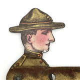 WWI Rare Tin Litho Jointed "Sammy" Soldier with Sword