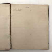 1838 Blank Ledger with Hand-Marbled Cover and Leather Spine