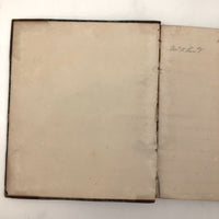 1838 Blank Ledger with Hand-Marbled Cover and Leather Spine