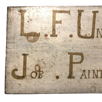 L.F Underhill Job Painting Old Hand-painted Sign