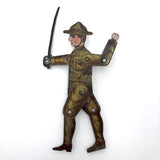 WWI Rare Tin Litho Jointed "Sammy" Soldier with Sword